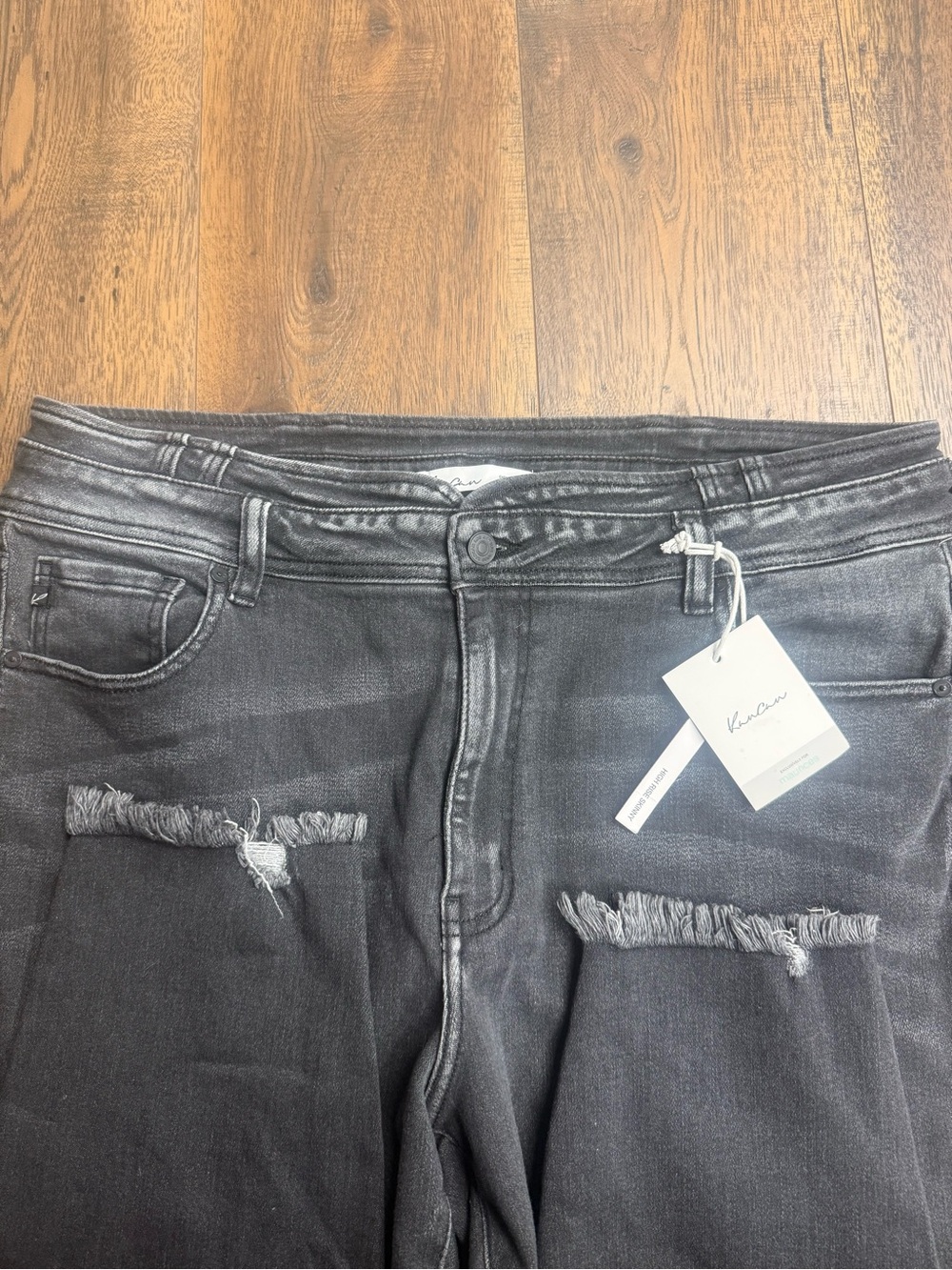 Kensie Black Washed Boyfriend Jeans